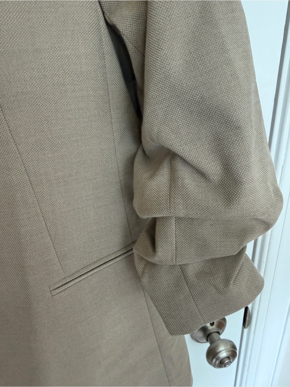 H&M Taupe Longline Single-Button Blazer New - Picture 6 of 6